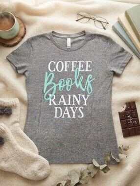 Coffee Books & Rainy Days Tee